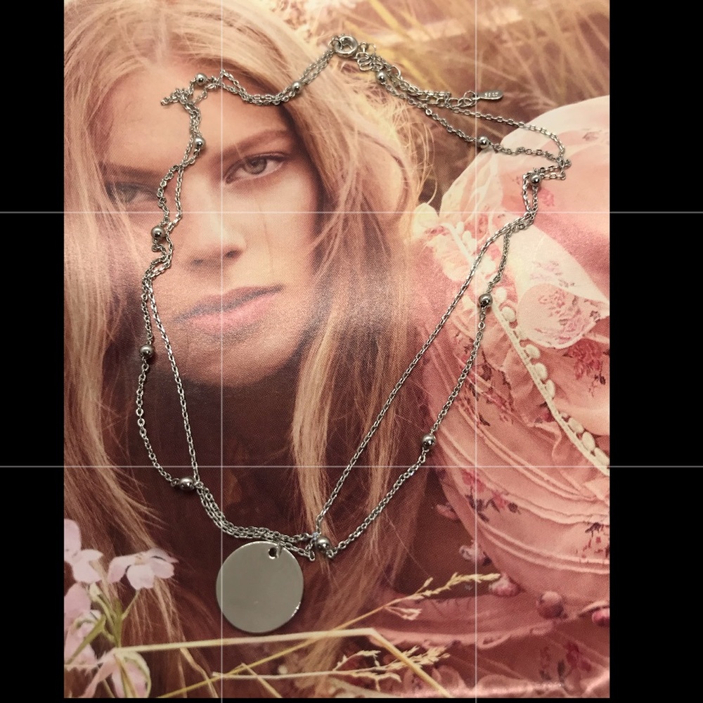 🌟 Sterling Silver Two Layered Necklace - Picture 3 of 4